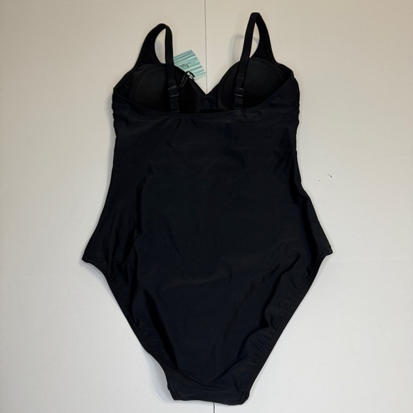Pour Moi Sahara Crochet Waist Control Swimsuit Black Size Small NWT - Picture 3 of 10